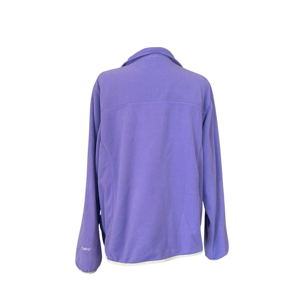 LL Bean Polar Tech Purple Full Zip Fleece Jacket Large - Picture 2 of 13